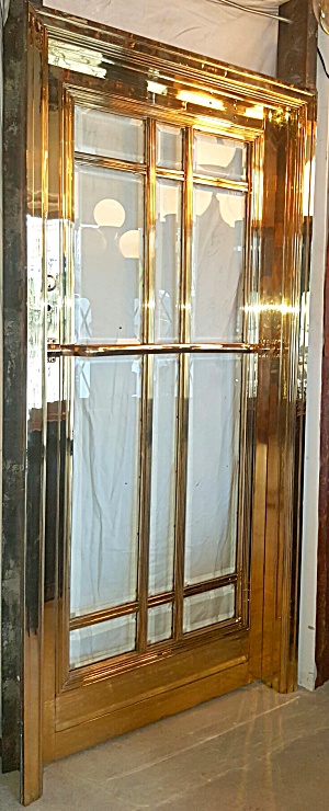 Bank Door With Frame In Solid Brass