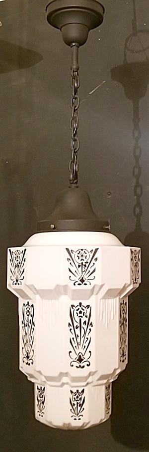 Old Deco Hanging Light Ca.1930