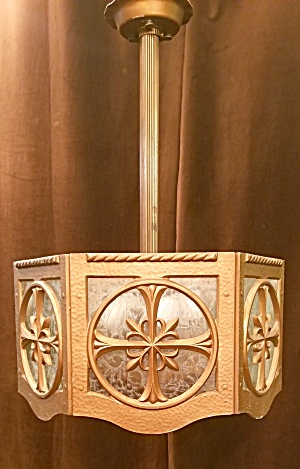 Vintage Ecclesiastical Pendant Light