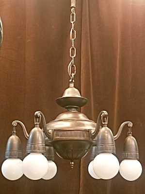 Vintage Superior Quality Bare Bulb Chandelier