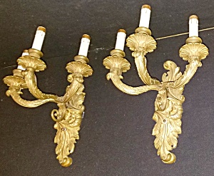Solid Brass Wall Sconces.. Pair