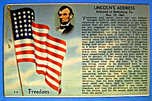 Lincoln's Address Postcard