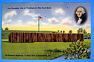 Fort Necessity Postcard-washington First Battle Site