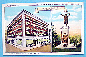 Grave & Monument Of Francis Scott Key Postcard
