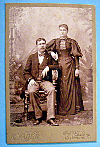 Mustache Has Wings - Cabinet Photo Of A Couple