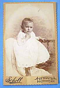 The Young Thinker - Cabinet Photo Of A Thoughtful Child