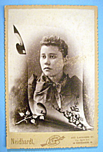 Blue Mourning - Die Cut Cabinet Photo Of A Sad Woman
