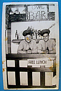 Two Soldiers In Bar Scene Picture Postcard (San Diego)