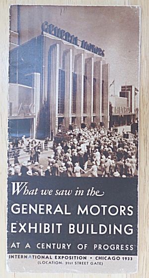 1933 Century Of Progress, General Motors Brochure