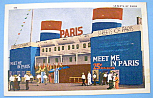 Streets Of Paris Postcard (1933 Chicago Fair)