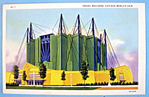 Travel Building Postcard (1933 Century Of Progress)