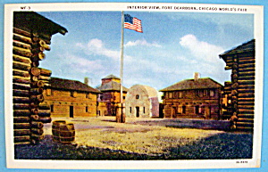 Fort Dearborn (Interior View) Postcard-chicago Fair