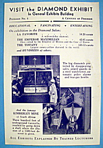 Diamond Exhibit Brochure (Chicago World's Fair)