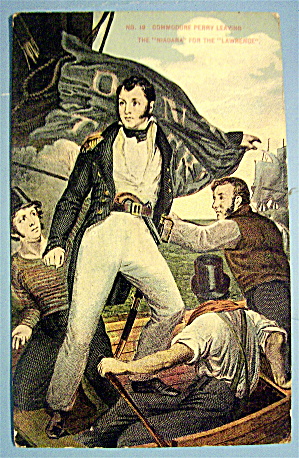 Commodore Perry Leaving Niagara For Lawrence Postcard