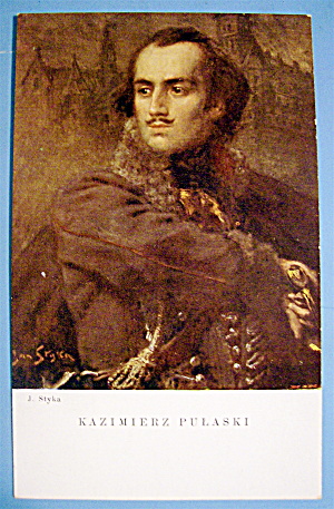 Kazimierz Pulaski Postcard ( J. Styka)