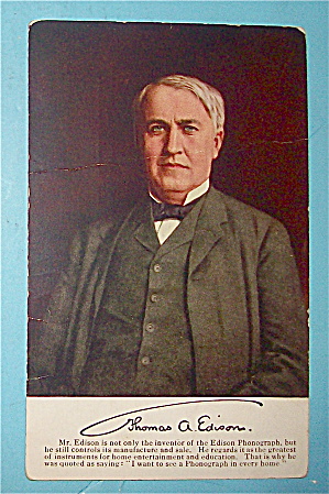 Inventor Thomas A. Edison Postcard