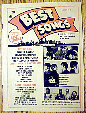 Best Songs Magazine August 1968 Monkees & Beatles
