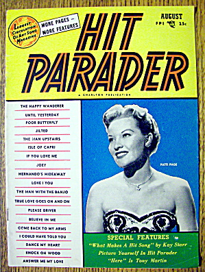 Hit Parader Magazine August 1954 Patti Page Cover