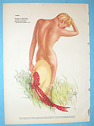 Esquire Girl Pin-up December 1941 June/january 2 Sided