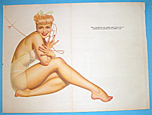 Petty Pin Up Girl December 1941 Woman On Telephone