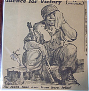 Political Cartoon - August 15, 1945 Soldier Of Victory