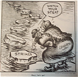 Political Cartoon-january 28, 1946-poor Leadership