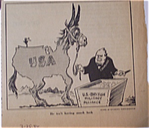 Political Cartoon - March 25, 1946 Churchill