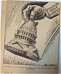Political Cartoon - March 25, 1946 Congress/lobbyists