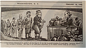 Political Cartoon - February 18, 1946 Uncle Sam