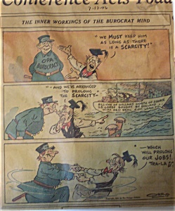 Political Cartoon - July 17, 1946 Burocratic Mind
