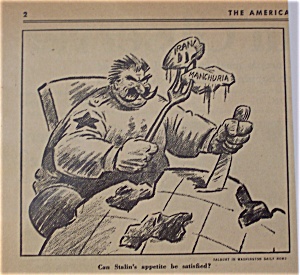 Political Cartoon - March 25, 1946 Stalin's Aggression