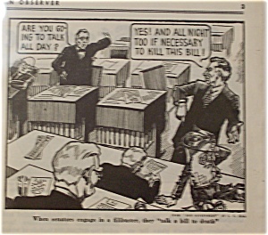 Political Cartoon - February 4, 1946 Filibuster