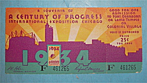 Century Of Progress Admission Ticket (1934)