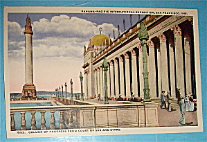 Column Of Progress From Court Of Sun & Stars Postcard