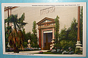 Portal To Palace Of Education Postcard (Pan Pac Expo)