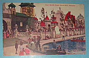 East Board Walk In White City, Chicago Postcard
