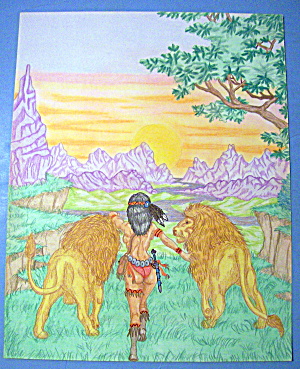 The Lioness - Original Nude Fantasy Drawing