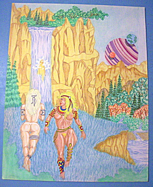 Forward And Back - Original Nude Fantasy Drawing