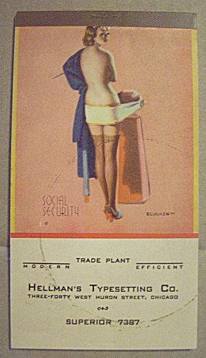 1940's Hellman's Typesetting Advertising Pin Up Notepad