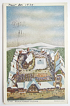 Black Forest Village, Century Of Progress Postcard