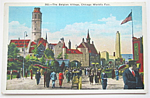 The Belgian Village , Chicago World's Fair Postcard