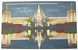 Temple Compound, Golden Gate Expo Postcard