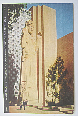 Giant Statue Of Pacifica, Golden Gate Expo Postcard