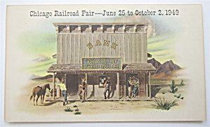 Chicago Railroad Fair June 25-october 2, 1949 Postcard
