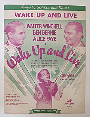 Sheet Music For 1937 Wake Up And Live