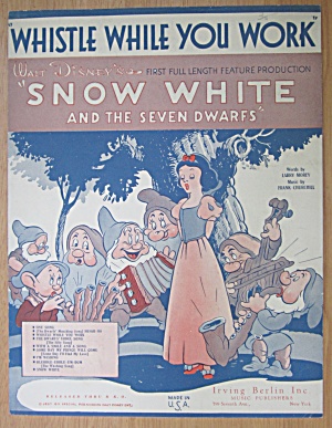 1937 Walt Disney's Whistle While You Work