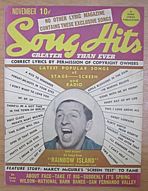 Song Hits Magazine November 1944 Eddie Bracken