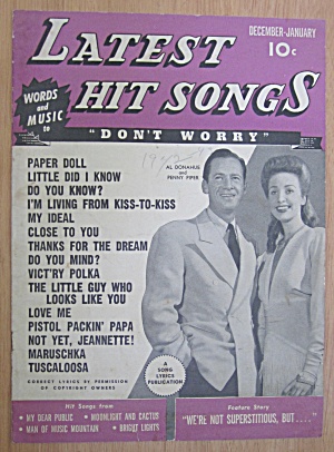 Latest Hit Songs Magazine December January 1944