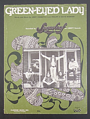 1970 Green Eyed Lady Sheet Music Sugarloaf