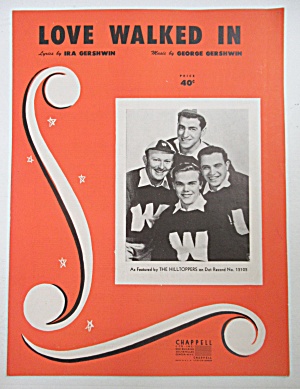 1938 Love Walked In Sheet Music (Hilltoppers Cover)